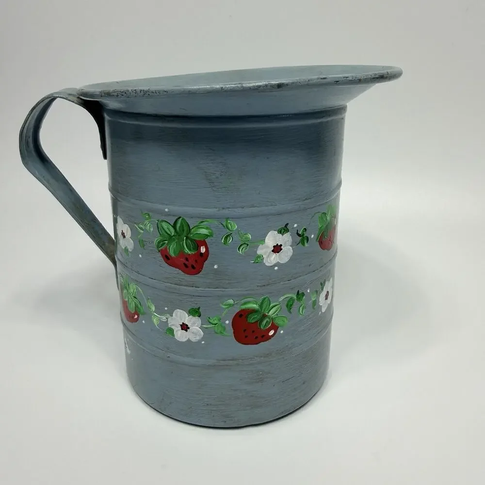 Handmade handpainted blue